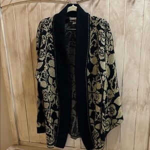 Dana Scott-Vintage  1980s Metallic Floral‎ Rose Holiday